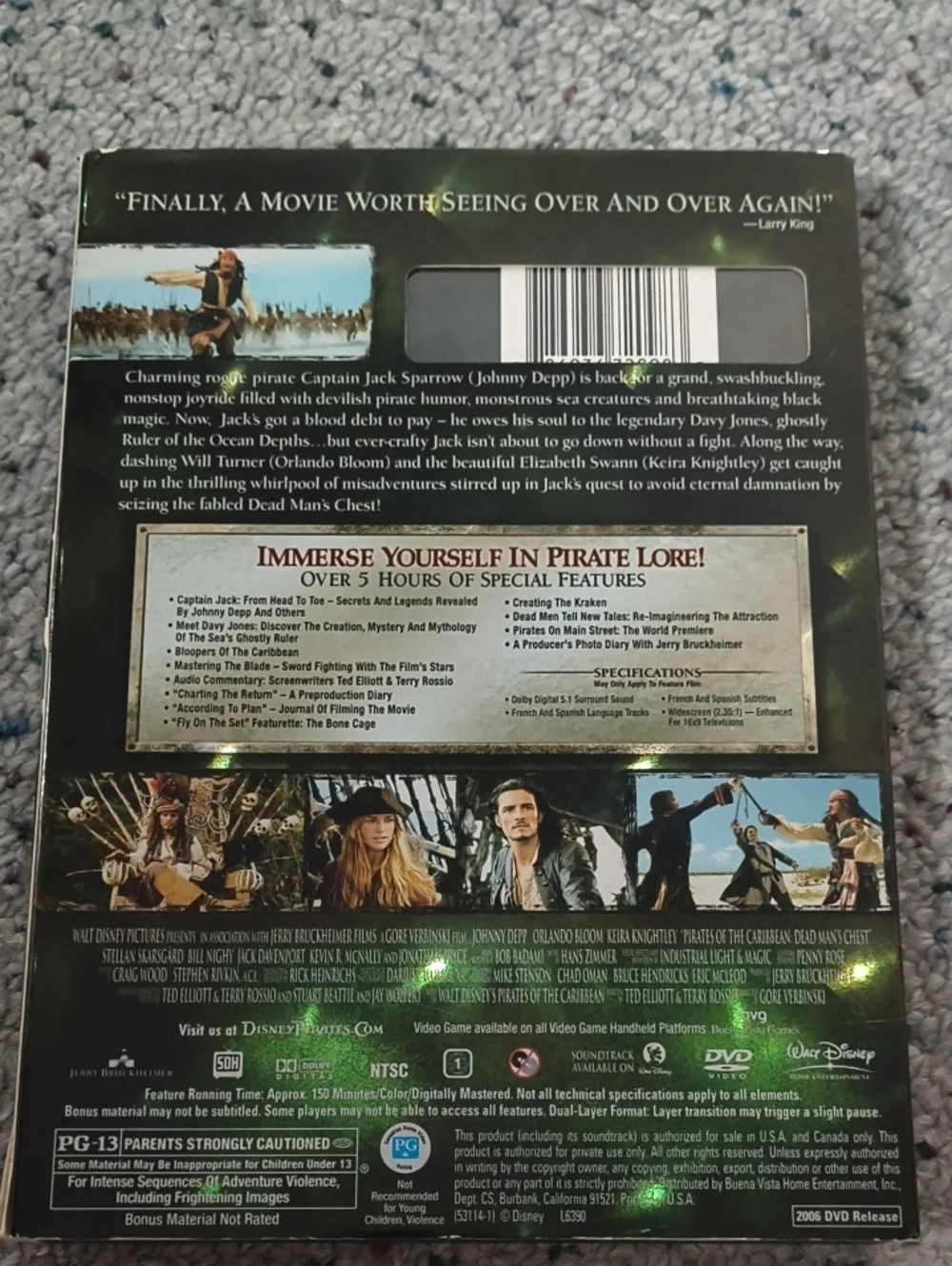 Disney Pirates of the Caribbean: Dead Man's Chest - Green & Brown Cover
